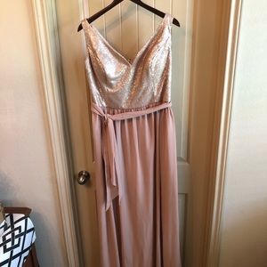 Sequin and chiffon dress
